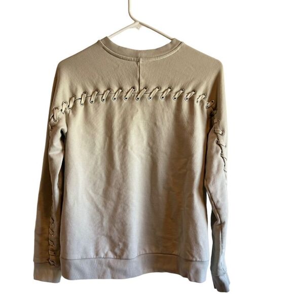 AllSaints Yara Laced Long Sleeve Sweatshirt Top Size S - Picture 9 of 16